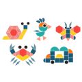 180pcs Wooden 3D Jigsaw Puzzle Tangram Montessori Educational Learning Toys Gifts Geometric Shape Puzzles Toy for Children Gifts. 
