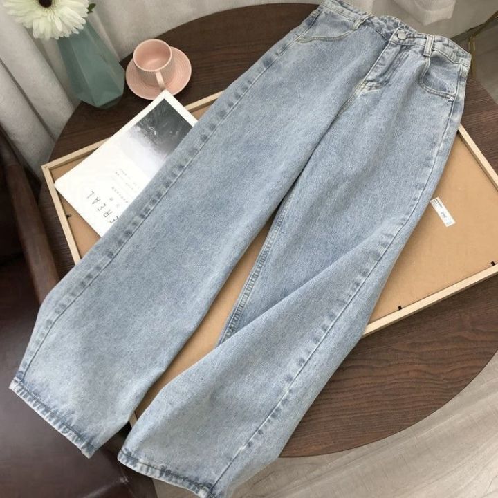 KIXI】☆(UNISEX) Check Wide Denim Pants Maison washing wide