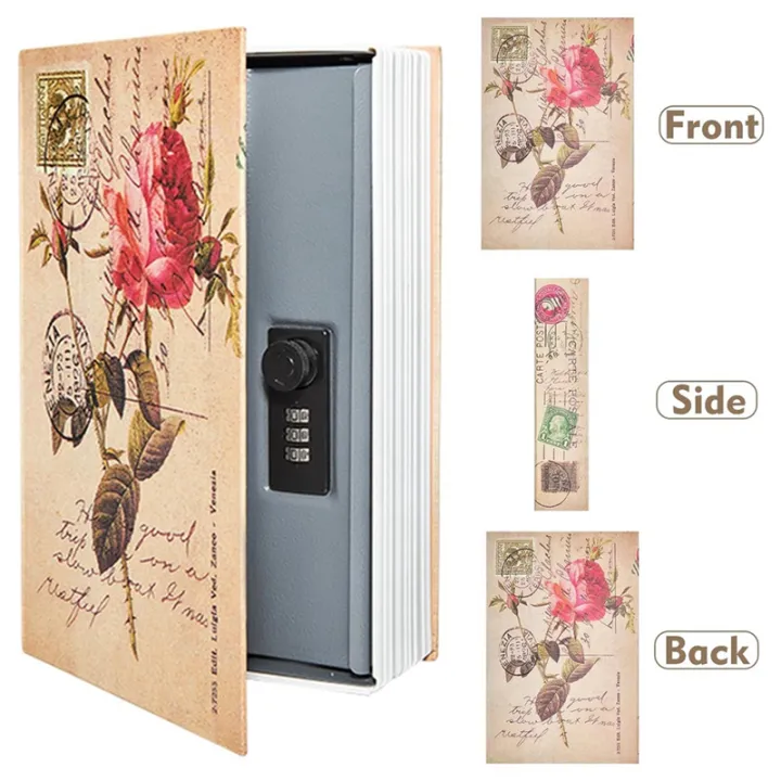 Decorative%20Book%20Safe%20Box%20with%20Password%20Lock,%20Vintage%20Faux%20Book%20Hidden%20Safe%20for%20Decoration,%20Secret%20Diversion%20Book,B%20Easy%20Install%20Easy%20to%20Use%20-%20Image%203