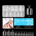 550 Pcs Full Cover Toenail Ultra Thin Natural Clear Press On Toe Foot Nails Tips Artificial Acrylic Nail Art Manicure Tool. 