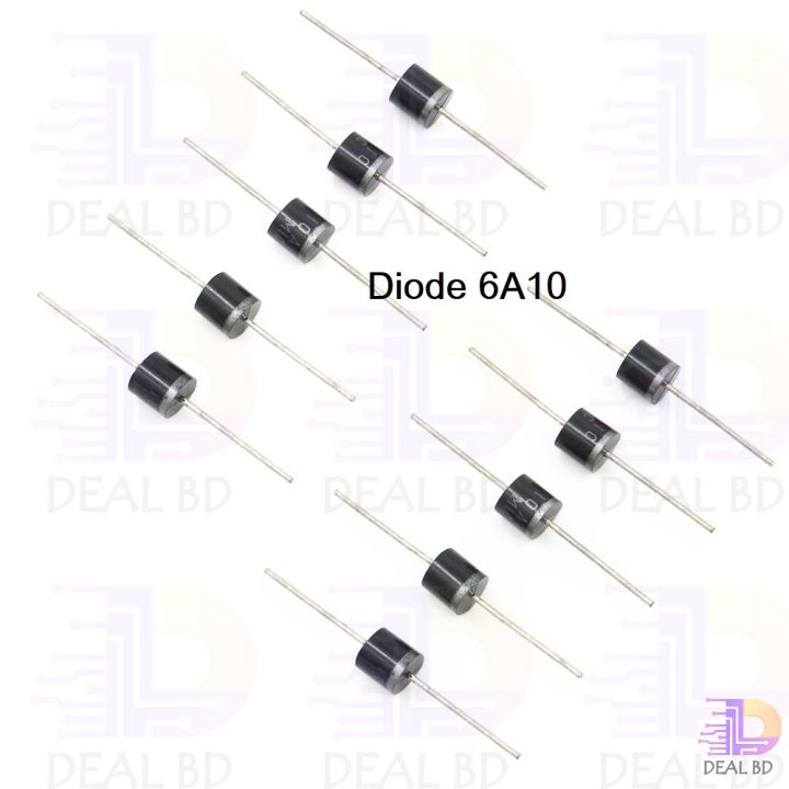 10Pcs-%20Diode%206A10%201000V%201KV%206A%20General%20Purpose%20Rectifier%20Axial%20Diode%206A10%20Silicon%20Junction%20Diode%20R-6%20Package%20-%20Image%202