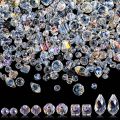 300pcs Mixed Sizes Crystal Rondelle Light AB Gems Loose Beads Clear Crystal Glass Crafts Shiny Jewelry DIY Necklace Kit.