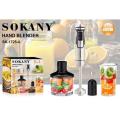 Sokany Hand Blender | Egg Beater | Grinder | Juicer |  SK-1725-4 500W. 