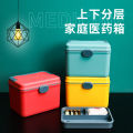 Large capacity home medicine box, medical multi-layer first aid box, medicine storage box, plastic family pack, small small medicine box. 