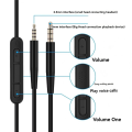 Headphone Audio Cable with Mic 3.5mm to 2.5mm Audio Cable For.
