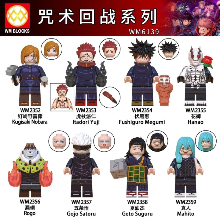 Single Sale Jujutsu Kaisen Figures Building Blocks Yuji Satoru Megumi ...