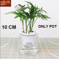 Transparent flower pots automatically absorb water round plastic hydroponic potware creative succulent plant pots 1 PCS.