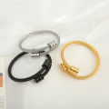 Classic Gold Plated Stainless Steel Chain Bangle New Design Hiphop Twist Chain Bangle For Women Men. 