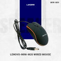 Lenovo-Mini-M20 Wired Mouse 1200Dpi Optical Usb 2.0 - Pro Gaming Mouse Optical Mice Frosted Surface For Computer Pc & Laptop.