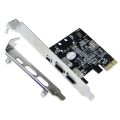 PCI-E 1X to 16X 1394 DV Video Capture Card with 6 Pin to 4 Pin Firewire Adapter 3 Ports Free Driver Desktop Computer Accessory. 