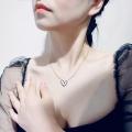Summer titanium steel love pendant necklace 2022 new women's niche design sense light luxury clavicle chain simple necklace. 