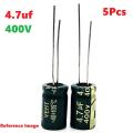 5Pcs Electrolytic Capacitor 4.7uF 400V Radial Polarized Aluminum Electrolytic Capacitor. 
