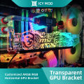 RGB GPU Holder Customize ARGB Horizontal Graphic Cards Bracket Video Card Support 5V3Pin Customize AURA SYNC 12V Water Cooler. 