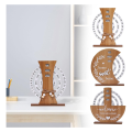 Wooden Calendar Home Porch Decoration Office Desktop Decoration Manual Rotating Desk Calendar Sweet House Easy to Use C.