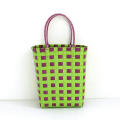 Handwoven Plastic Bag Basket Eco-friendly Storage Baskets Creative Hand Baskets Plastic Bag Woven Basket Handwoven Storage Baskets.