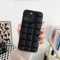 3 in 1 Itel S23 Square grid phone case For itel S 23 S2 3 Camera Protection Phone Case andCeramic frosted soft film and Lens protective film. 