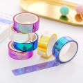 Colorful Shining Rainbow laser Decorative Adhesive Tape Masking Tape DIY Scrapbooking Sticker Label japanese stationery.