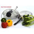 Stainless Steel Frying Pan with Glass Lid - 20 - Silver - Great Value - Upscaled Quality. 