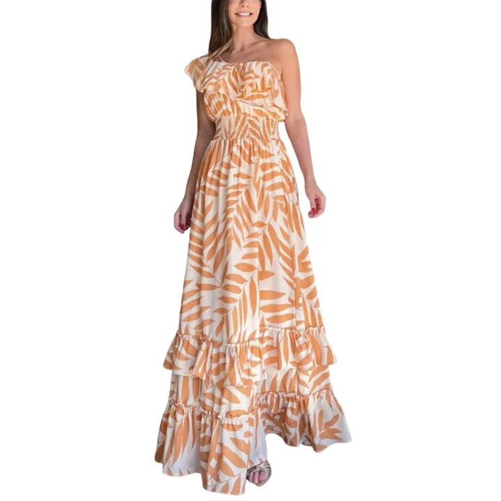 Sleeve%20slanted%20collar%20floral%20float%20summer%20dress%20women's%202024%20dress%20casual%20beach%20style%20off-the-shoulder%20short%20bohemian%20maxi%20dress%20-%20Image%204