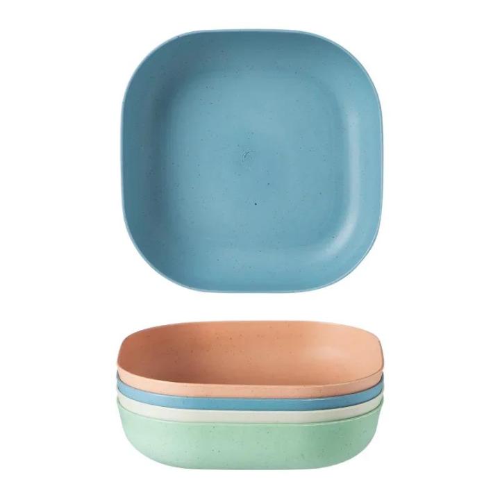 4pcs%20Eco-Friendly%20Unbreakable%20Dinner%20Plates%20Biodegradable%20Restaurant%20Specialty%20Saucer%20Plastic%20Plate%20Picnic%20Dishes%20-%20Image%205