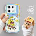 BILI for Infinix GT 10 Pro 5G Back Cover With Free Ring Holder Spongebob Soft Transparent Colorful Wavy Phone Cases. 