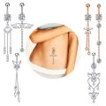 Trendy Angel Button Rings Stainless Steel Zircon Butterfly Navel Piercing Surgical for Women Body Belly Jewelry Pendant.