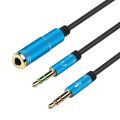 3.5mm Jack Microphone Headset Audio Splitter Aux Extension Cable Female to 2 Male Headphone For Phone Computer L1. 