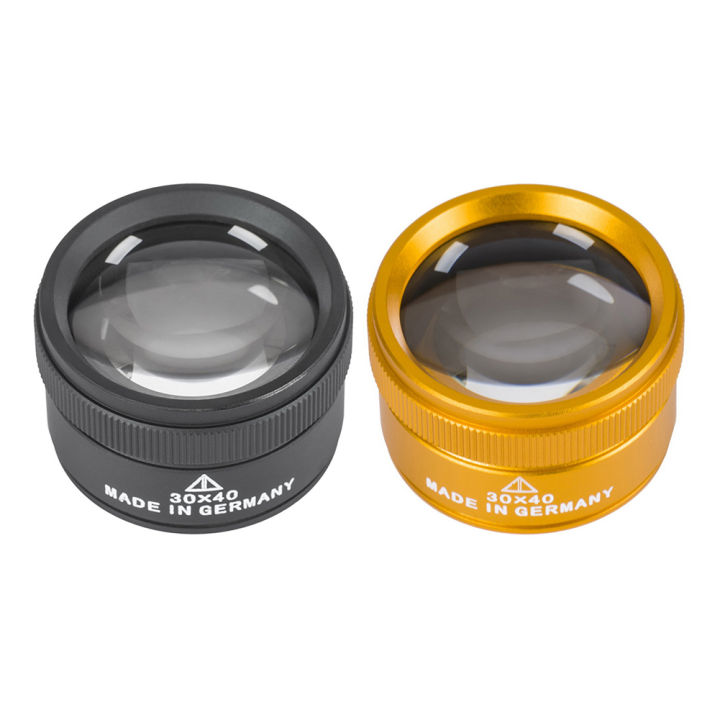 Portable Lightweight 30x40 HD Magnifying Glass K9 Optical Lens Jewelry Appraisal Monocle Magnifier Loupe for Coin Watch Repair