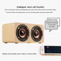 Wood Speakers Bluetooth Wireless Wooden Speaker Acoustic Subwoofer Strong Bass HIFI Soundbox TF Card 3.5mm Aux Loud Music Player. 