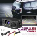 3 In 1-3 In 1 Front and Rear Parking Sensor Kit Electronic LED Display Car Sensors 170° Angle Night Vision Car Alarm Smart Car Systems. 