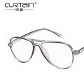 Trendy retro double beam glasses frame personality versatile ultra-light glasses frame with myopia fashion flat mirror. 