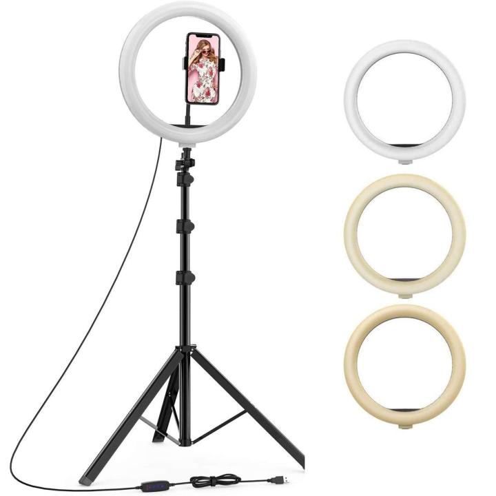 12'' Ring Light Photo Studio Camera, Video lamp with 7Fit Light Stand for Smartphone