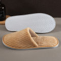 Fashionable Home Amenities indoor Strip coral Fleece Luxury home slippers for Men. 