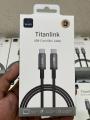 WiWU 1M Aluminum alloy Nylon braided TITAN LINK Series Charging Cable with 60W USB-C to C #Wi-C057. 