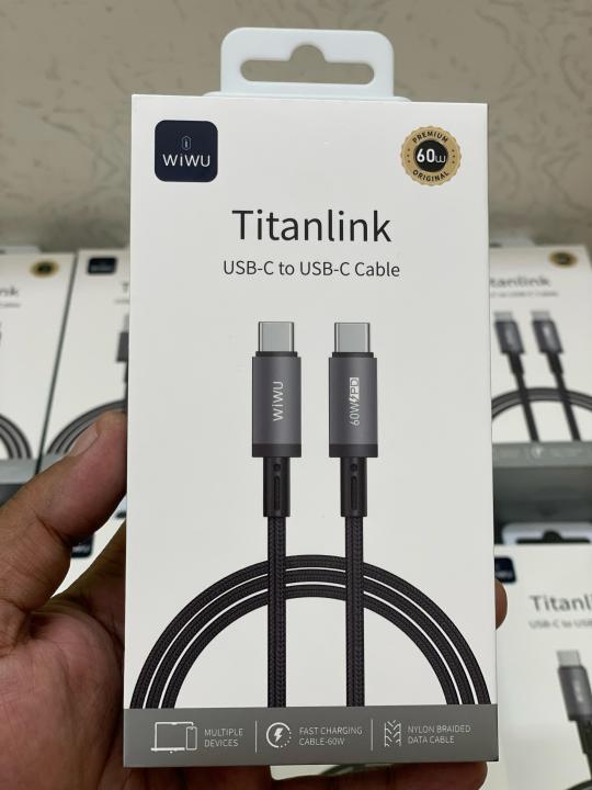 WiWU%201M%20Aluminum%20alloy%20Nylon%20braided%20TITAN%20LINK%20Series%20Charging%20Cable%20with%2060W%20USB-C%20to%20C%20#Wi-C057%20-%20Image%203