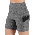 Gym Jogging Running Shorts Yoga Shorts Women High Waist Lifting Push Up Tight Sports Pocket Fitness Yoga Short Pant.