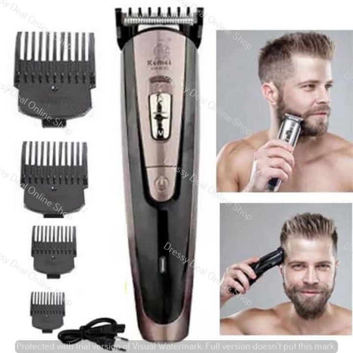 Kemei%20KM%209050%20Titanium%20Blade%204%20comb%20Professional%20Trimmer%20and%20Hair%20clipper%20for%20men%20-%20Image%202