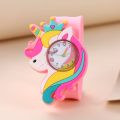 Baby Watch 3D Cartoon Kids Birthday Gift Old Girl Boy Children Study Time Toy Clock Free Spare Battery. 