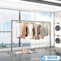 Steel pipe drying rack, hanger hanger, single-rod galvanized plumbing pipe, extra-thick floor-to-ceiling vertical balcony, outdoor drying clothes galvanized. 