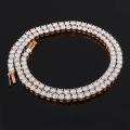 5mm Diamond 3/5/6. Men's 925 Moissanite Tennis Necklace with Certificate Women's Sterling Silver Gold Plated Choker Bracelet.