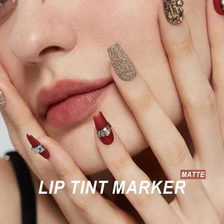Lip%20Stain%20Marker%20Pen%20Liquid%20Dye%20Lip%20Tint%20Waterproof%20Long%20Lasting%20Lip%20Liner%20Pen%20Hydrating%20Non%20Smudge%20Matte%20Finishing%20Lips%20Makeup%20-%20Image%202