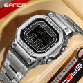 SANDA New All Metal Watch Trend Design Sports Multifunctional Waterproof Night Light Men's Watch SD2162-3. 