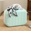 Korean Style Portable Box Cute Cosmetic Case Small Women's Small Lightweight Small14Inch Mini Storage Bag. 