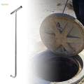 Manhole Hook Tool Steel Trampoline Drain Cover Open Manhole Cover T Shape Hook 38cm Blunt.