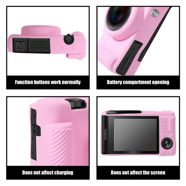 Camera%20Case%20Protector%20ZV-1F%20ZV-1%20II%20ZV-1M2,%20Silicone%20Camera%20Protective%20Cover%20Pink%20-%20Image%206