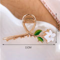 Metal Hair Claw Elegant Hair Pins Gardenia Hair Clips Barrette Crab Ponytail Claw Clip Headwear Hair Accessories Demoo. 