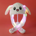 1Pc Glowing Cute Bunny Ears Hat Jumping Rabbit Hat Glowing Ear Moving Bunny Hat Cartoon Cute Plush Hat Toys Gift Cologo. 