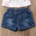 Baby Girl Floral Tassel Tops Denim Shorts Pants Jeans Summer 2Pcs Sets Sunsuit.