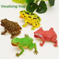 Spoof Toy Simulation Frog Model Animal Toy Toad Tricky Scary Squeeze Sound Frog Toys for Kids Hobby Collection Toys.