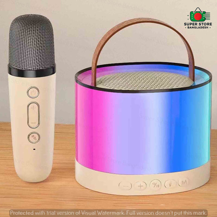 K52 RGB Wireless Karaoke Speaker Portable Bluetooth Music Machine with ...